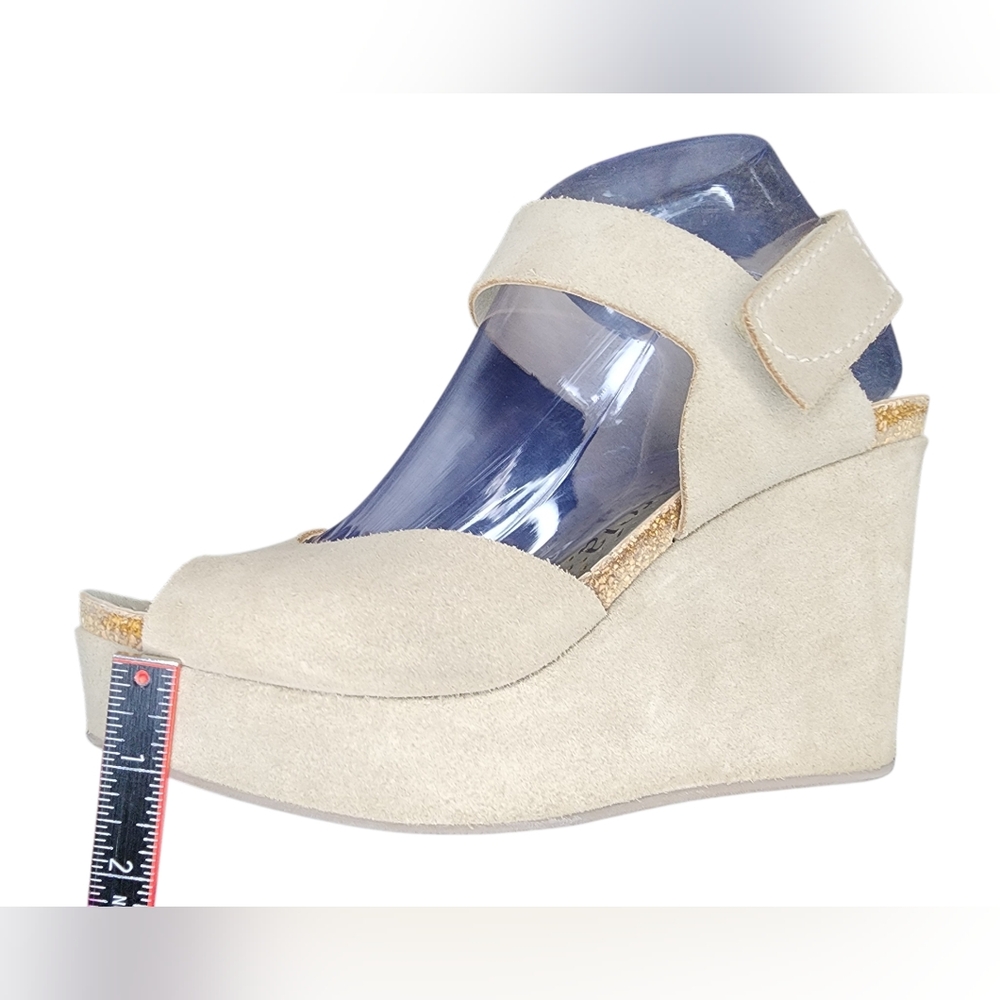 Pedro Garcia Peep Tpe Wedge Sandals, Womens 38 EU (9 US) - Picture 8 of 9